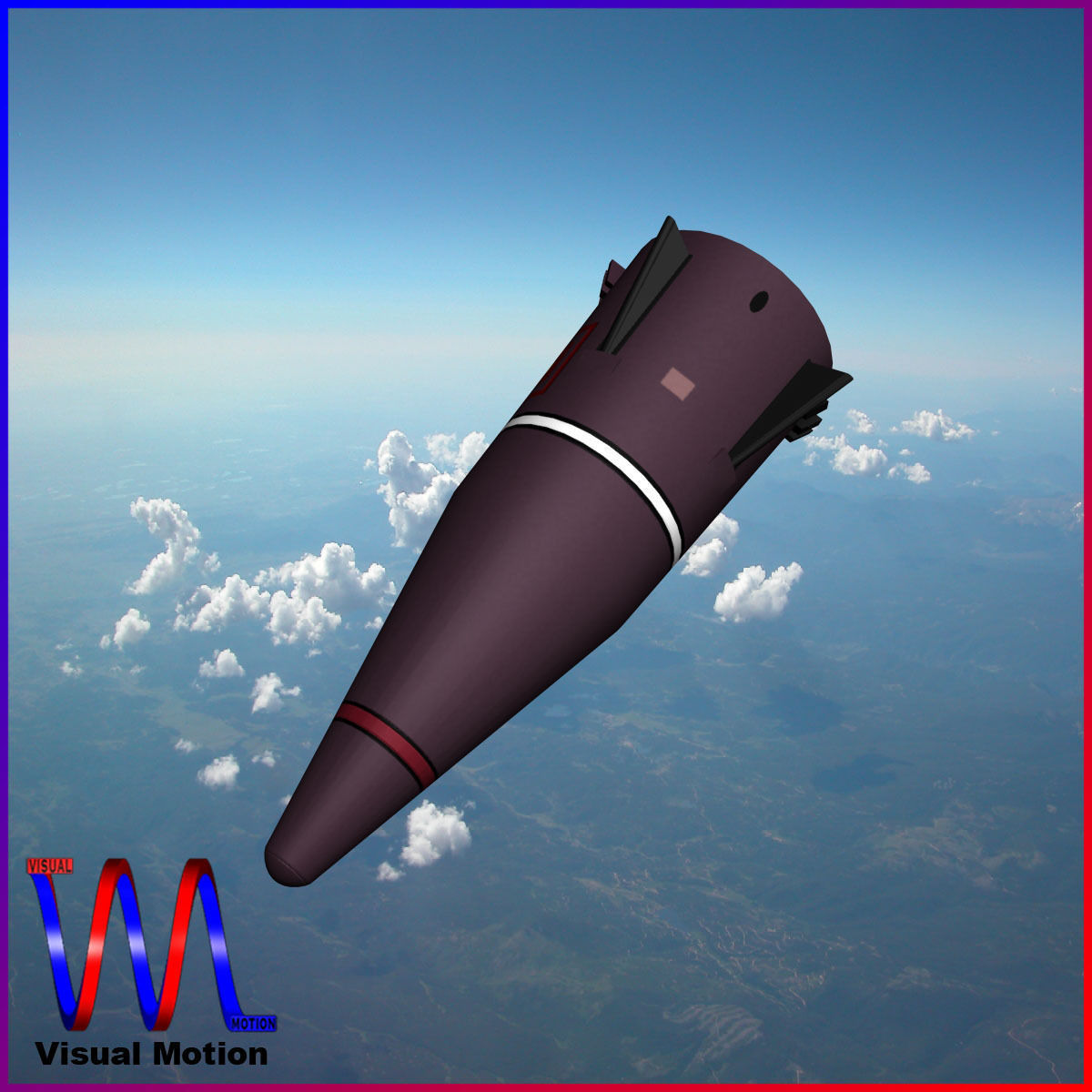 Emad Ballistic Missile 3D model_2