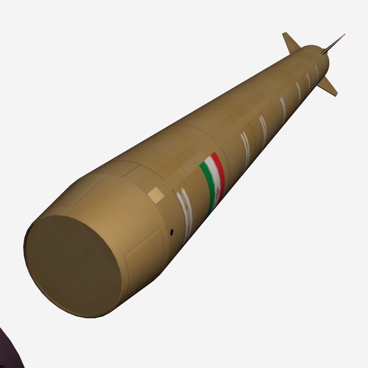 Emad Ballistic Missile 3D model_6