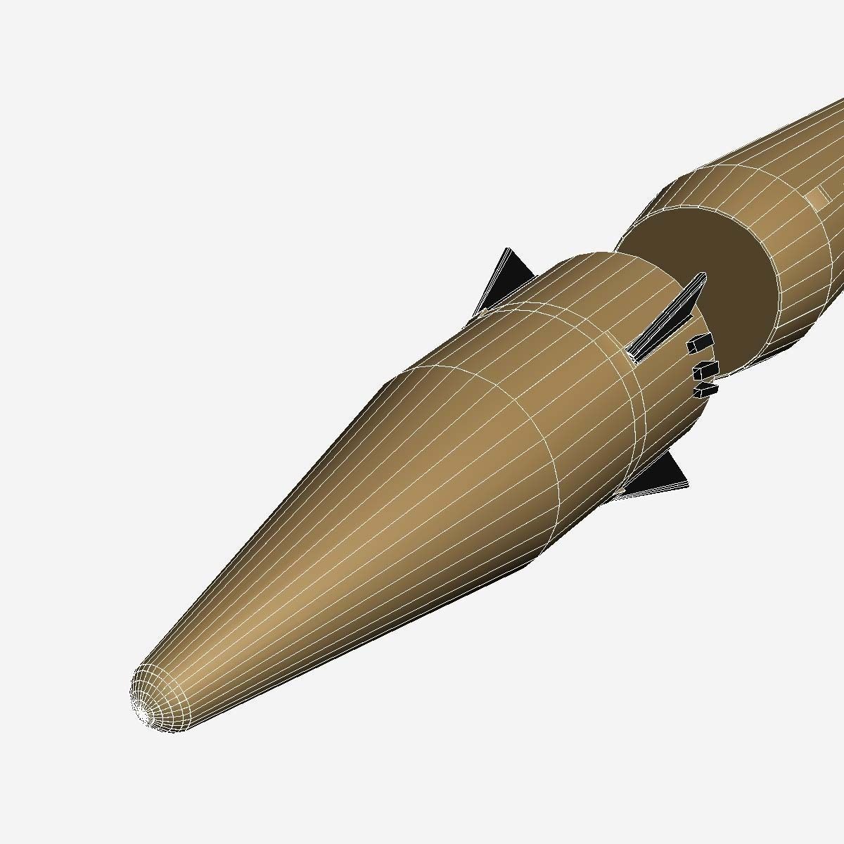 Emad Ballistic Missile 3D model_12