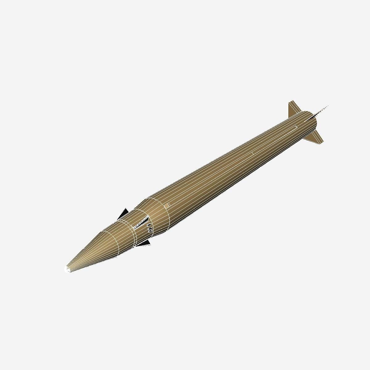Emad Ballistic Missile 3D model_8