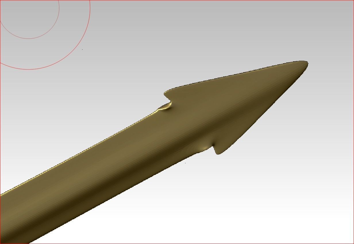 the sword golden 3D model_2