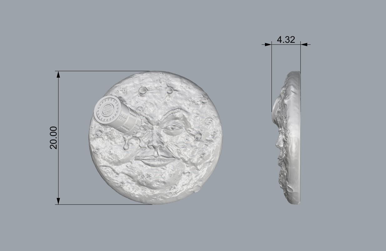 Moon Voyage Brooch And Pendant 3D print model_8