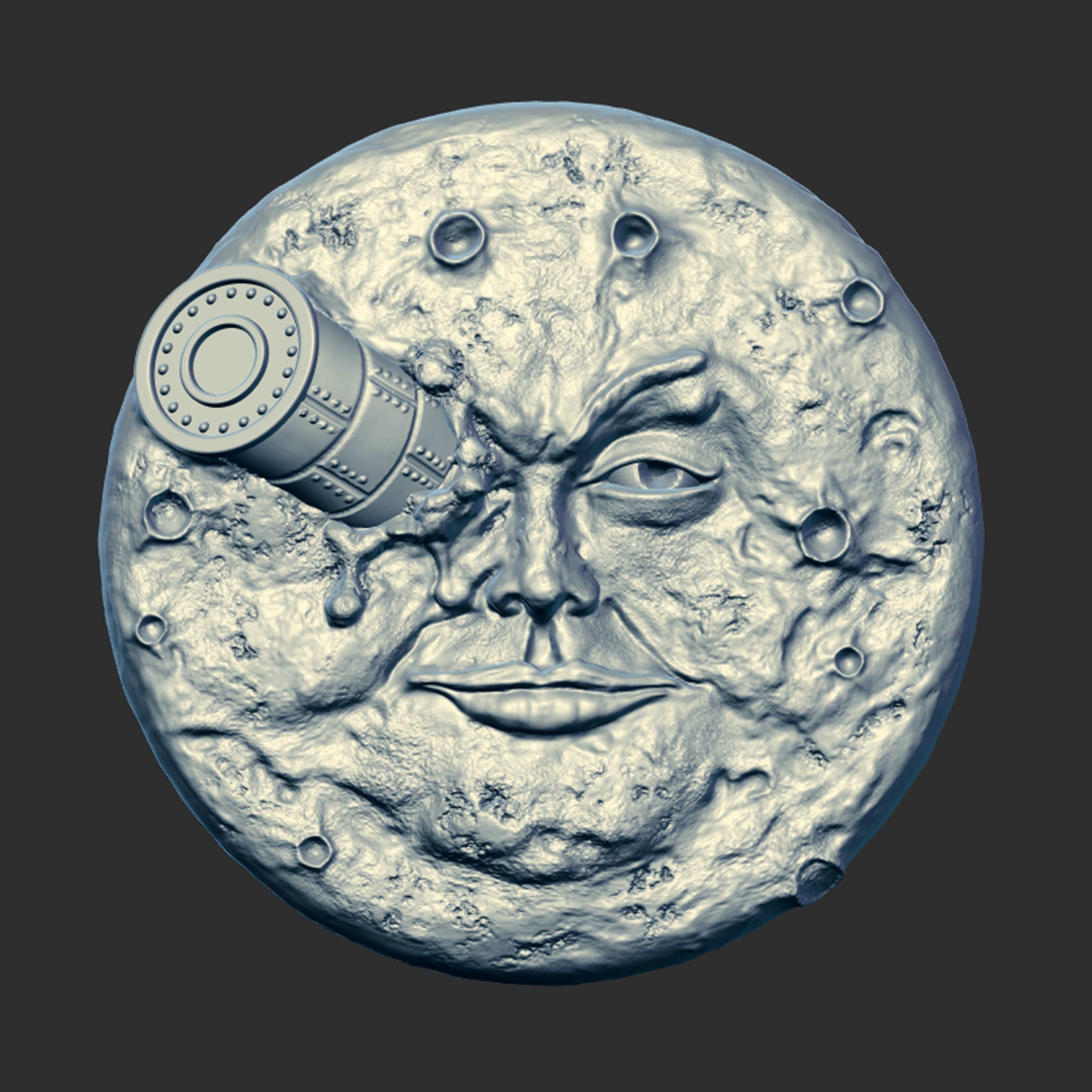 Moon Voyage Brooch And Pendant 3D print model_5