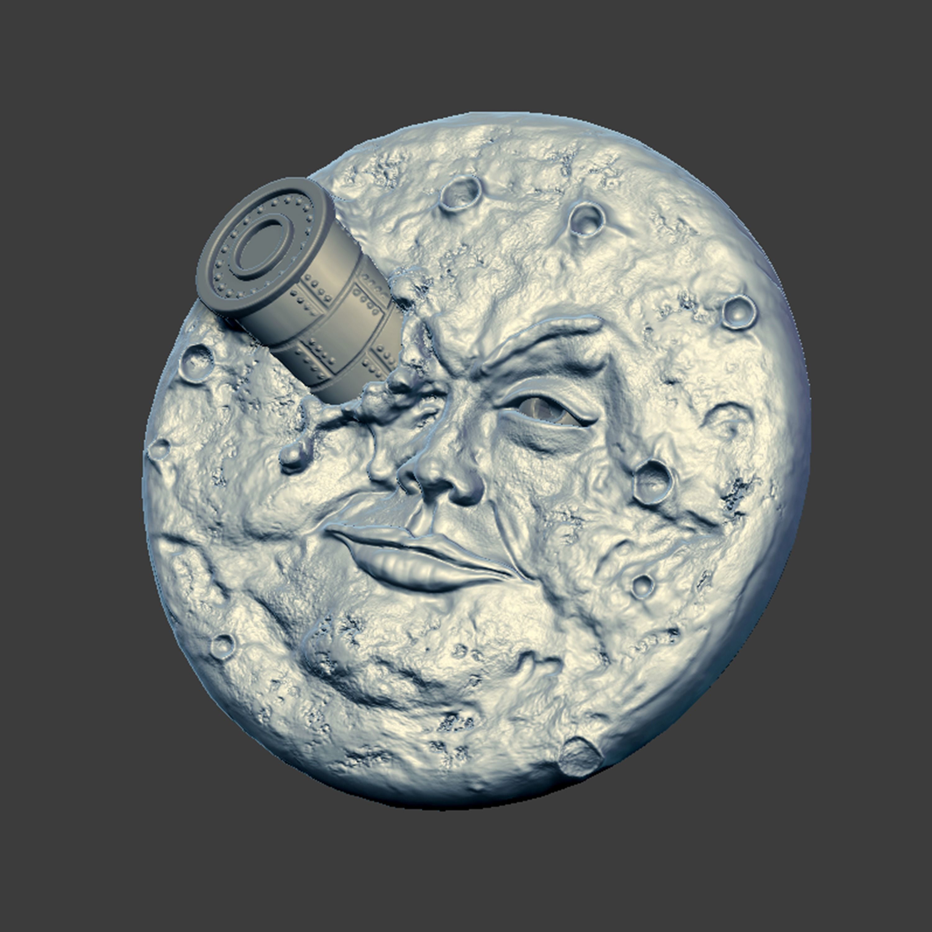 Moon Voyage Brooch And Pendant 3D print model_7