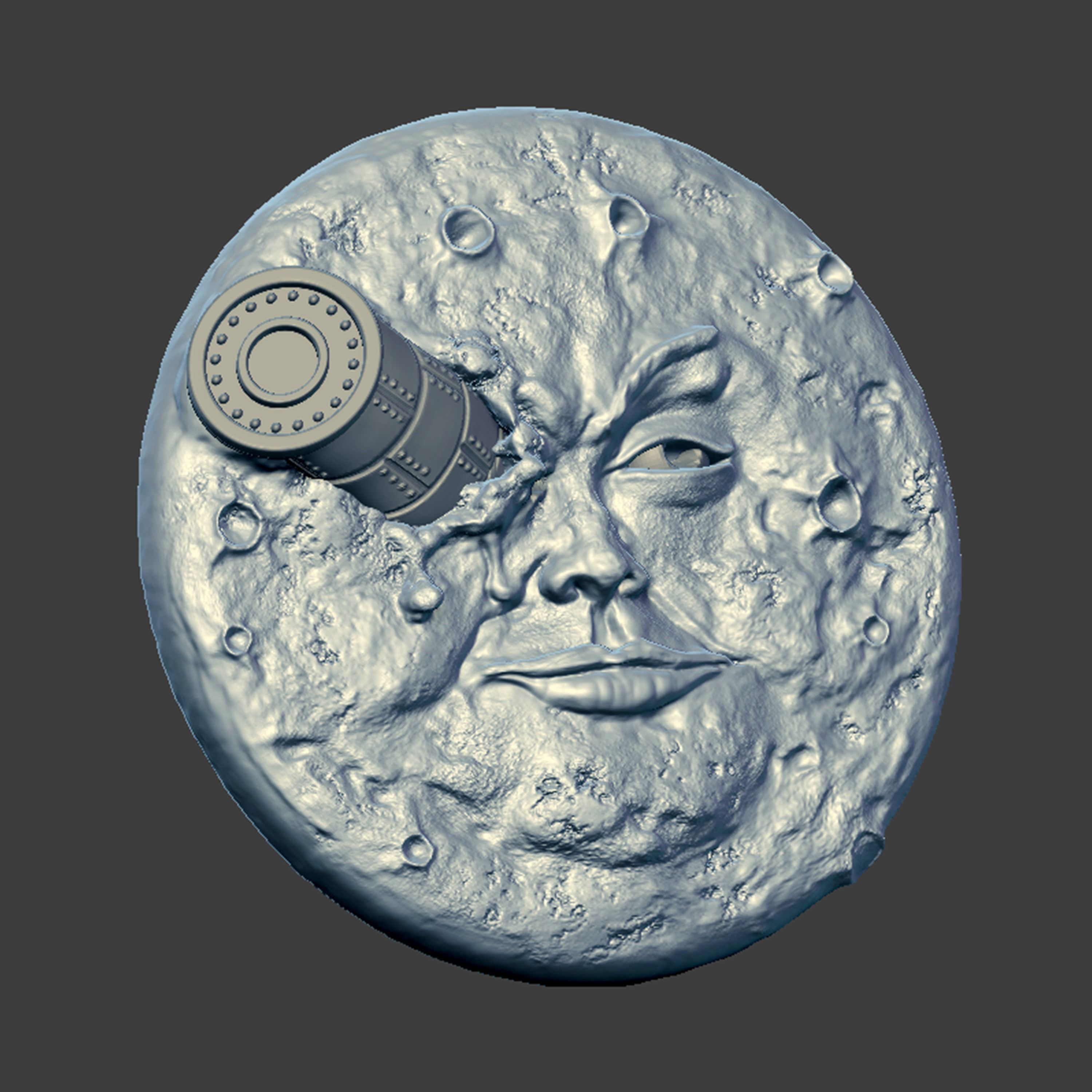 Moon Voyage Brooch And Pendant 3D print model_6