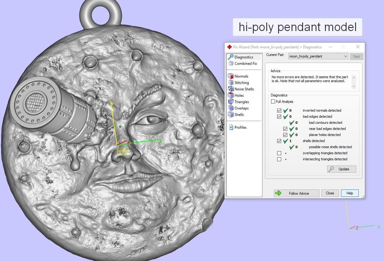 Moon Voyage Brooch And Pendant 3D print model_13