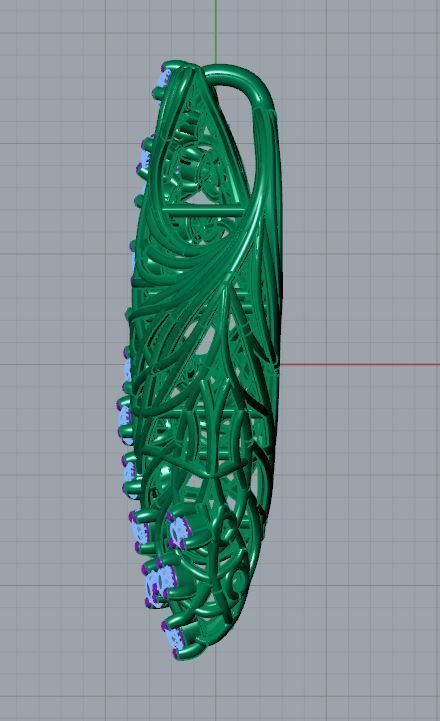 Alder Root Pendant 3D print model_8