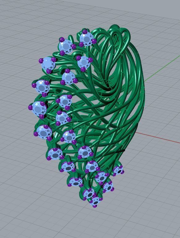 Alder Root Pendant 3D print model_7