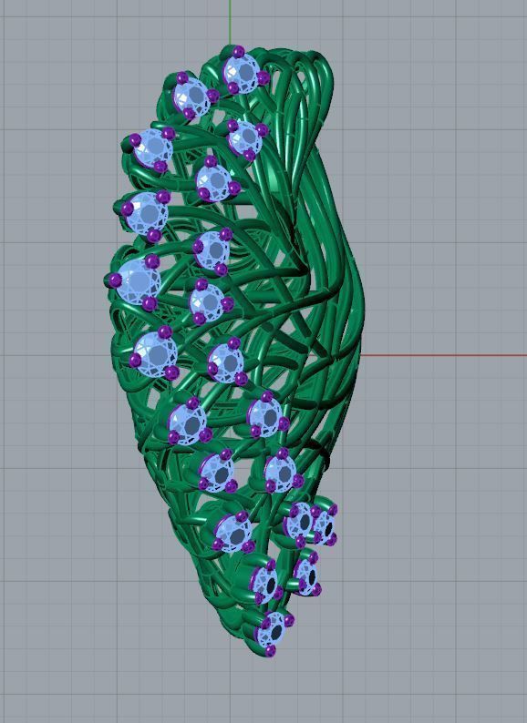 Alder Root Pendant 3D print model_9