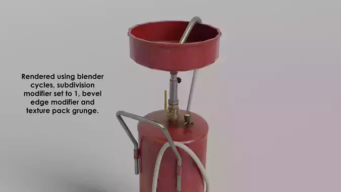 garage - waste oil collector Low-poly 3D model