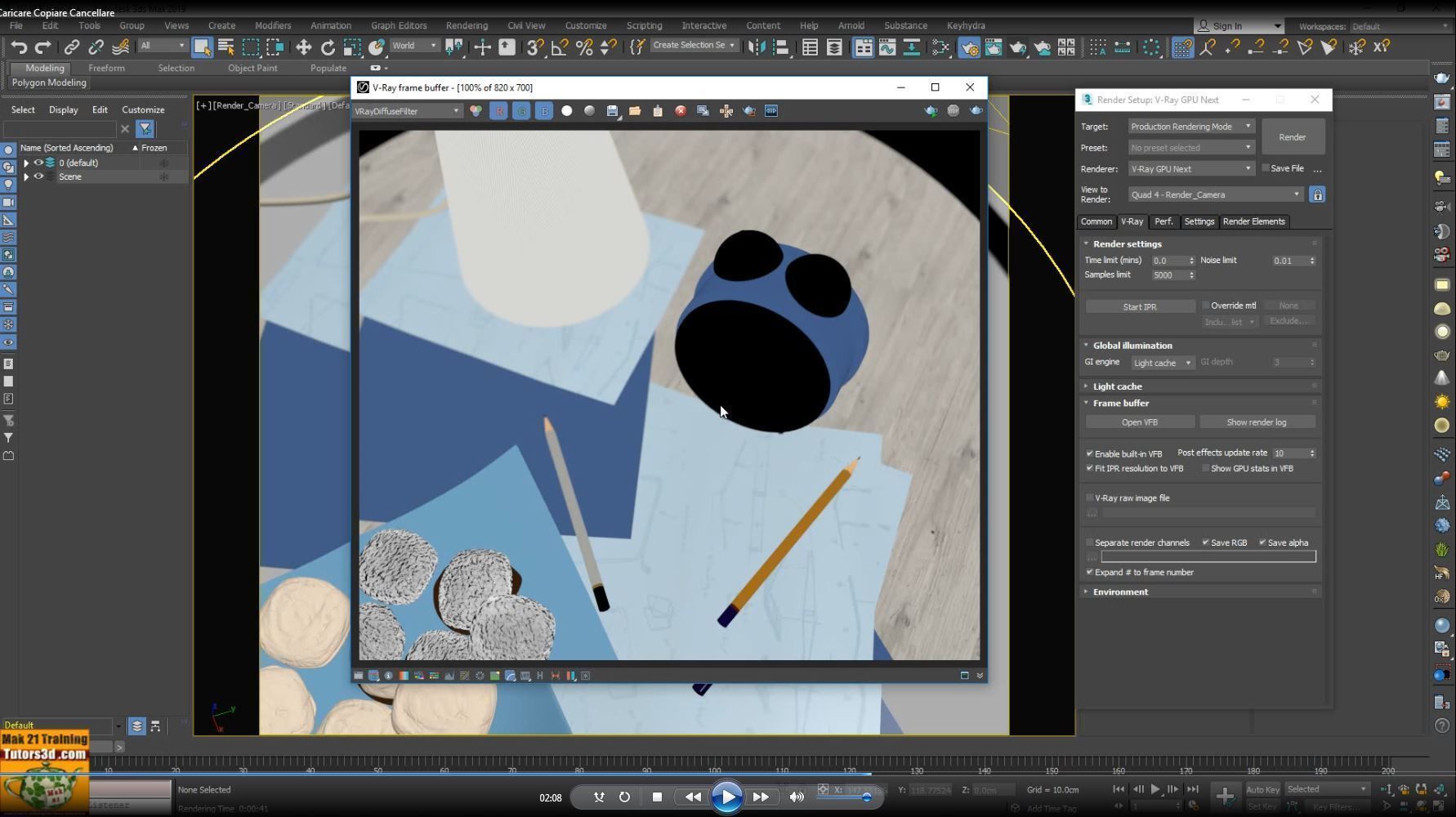 002 Vray Next 3ds max Interfaccia Tutorial MP4  3D model_6