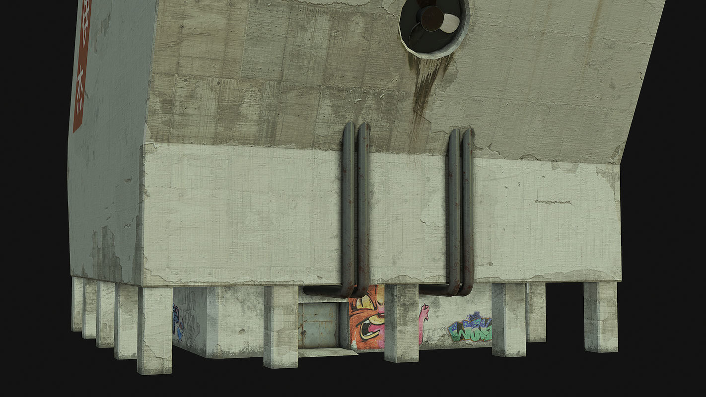 Sci Fi Building PBR Low-poly 3D model_12