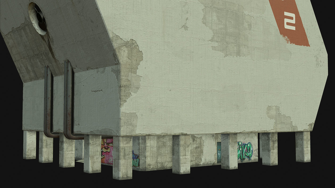 Sci Fi Building PBR Low-poly 3D model_14