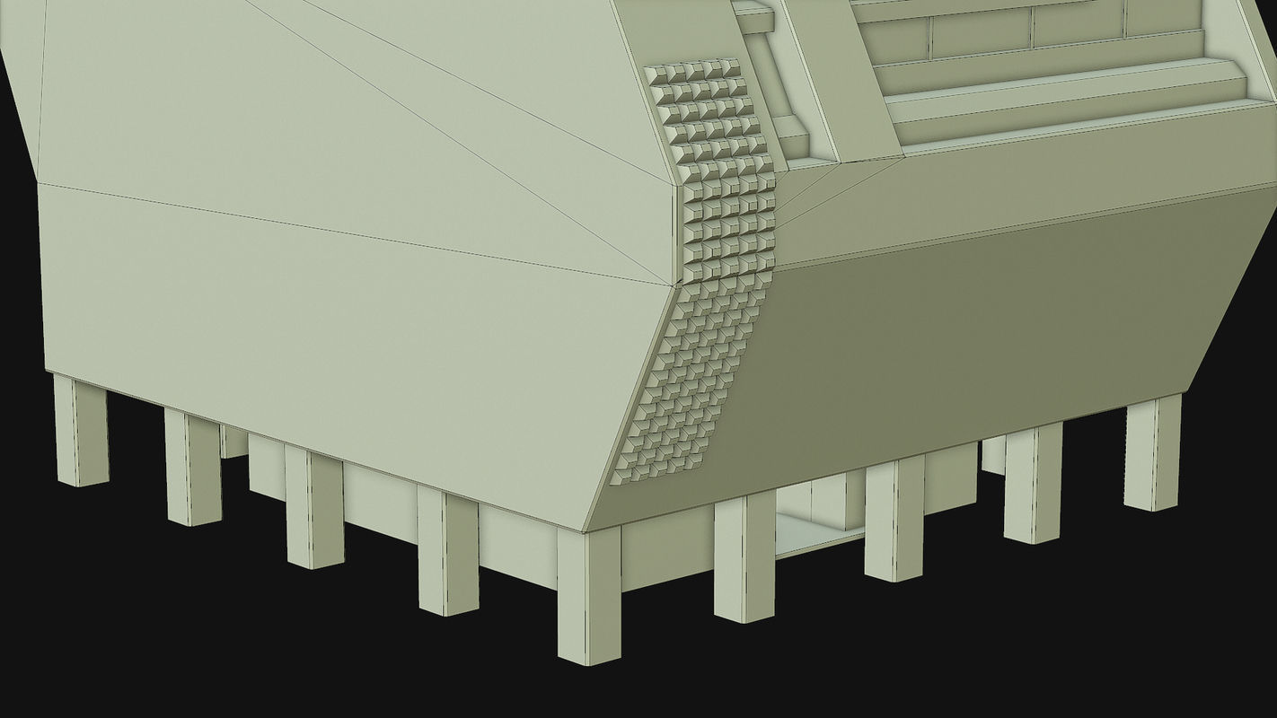 Sci Fi Building PBR Low-poly 3D model_29