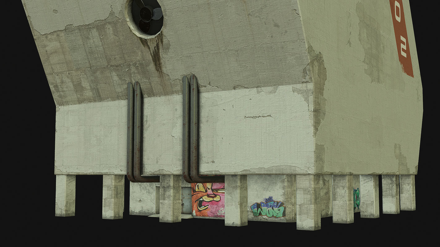 Sci Fi Building PBR Low-poly 3D model_13