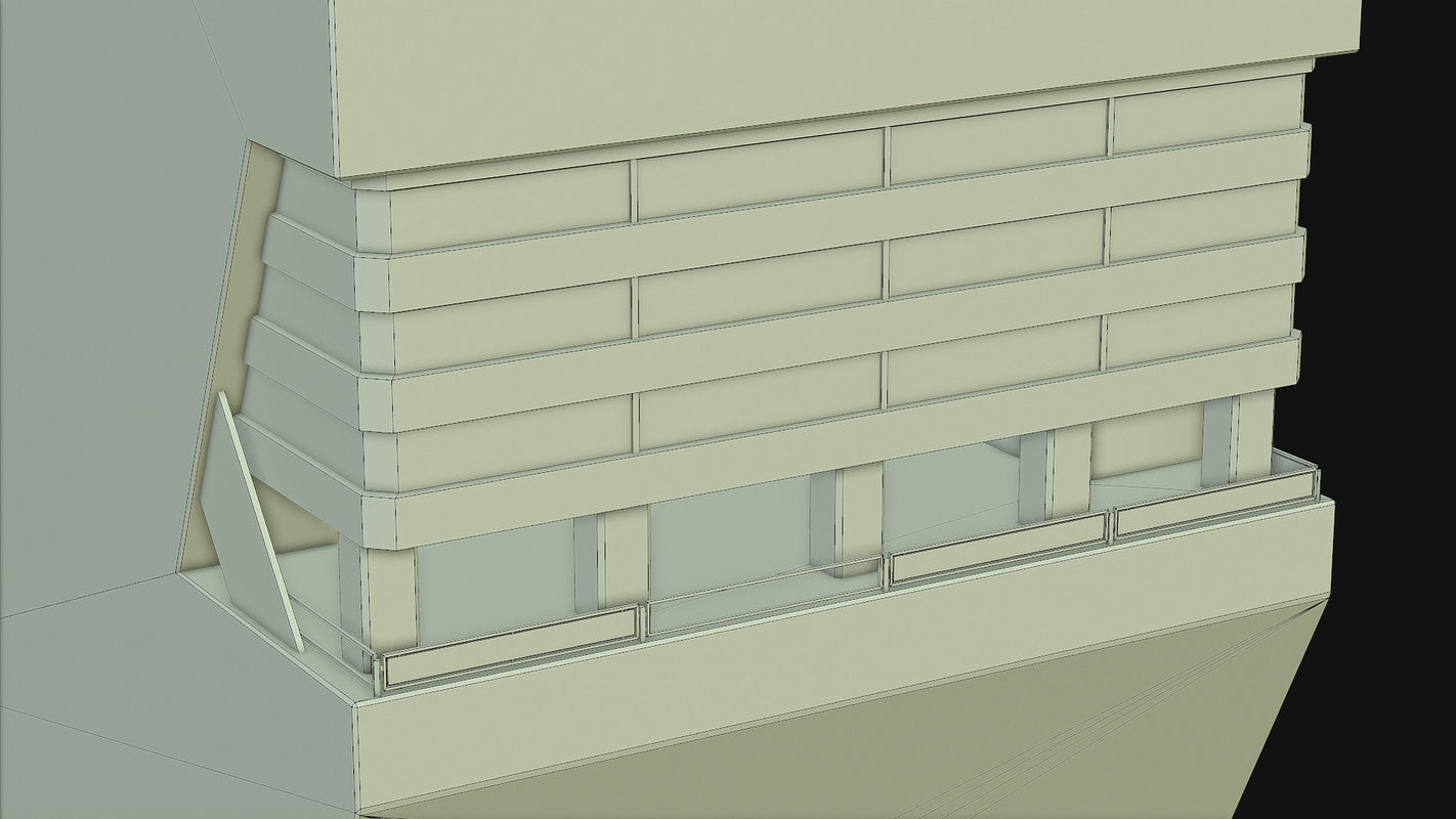 Sci Fi Building PBR Low-poly 3D model_33