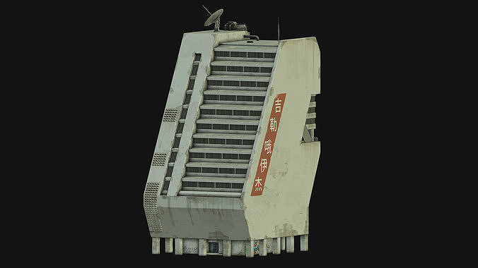 Sci Fi Building PBR Low-poly 3D model 4