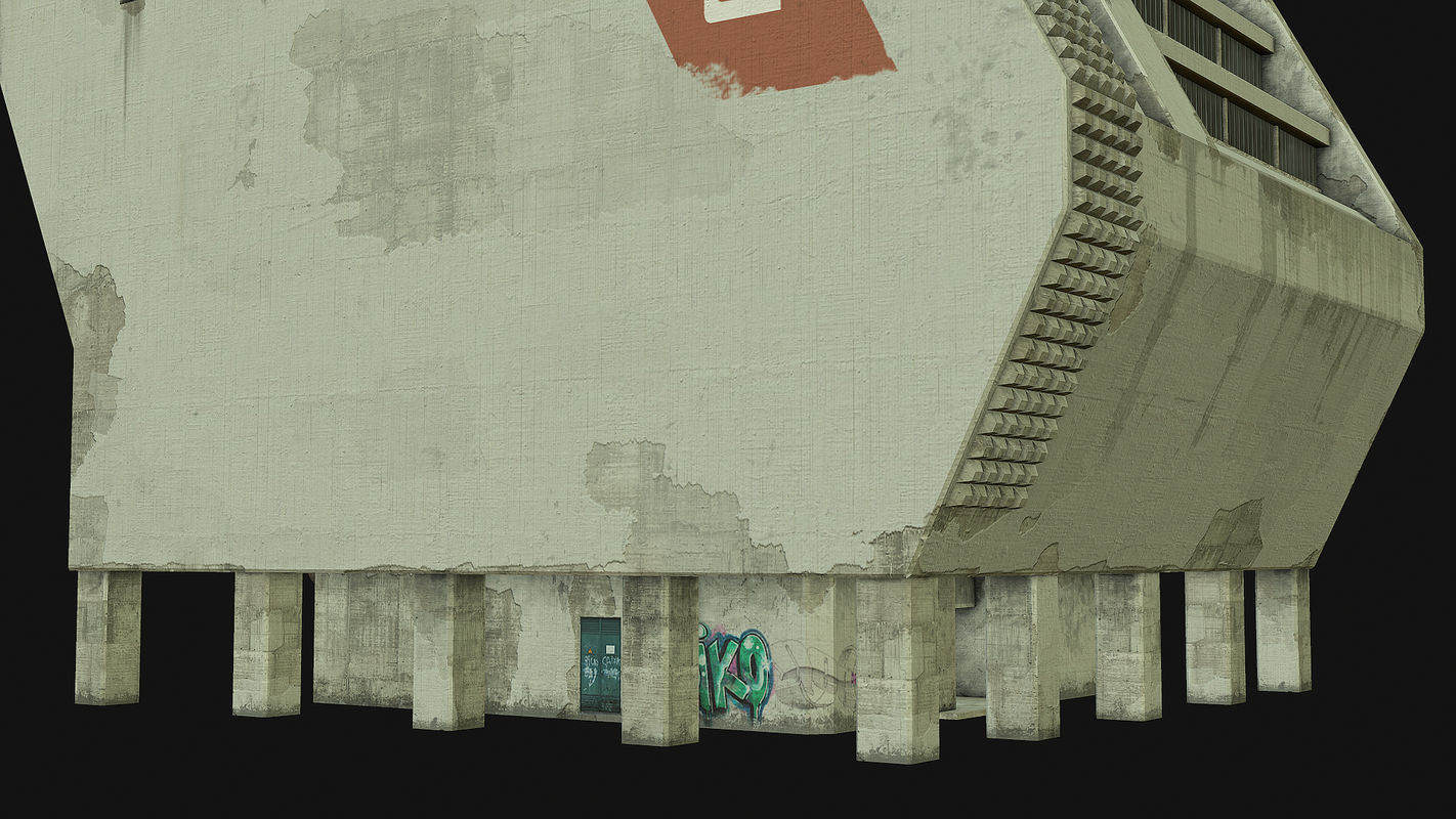 Sci Fi Building PBR Low-poly 3D model_15