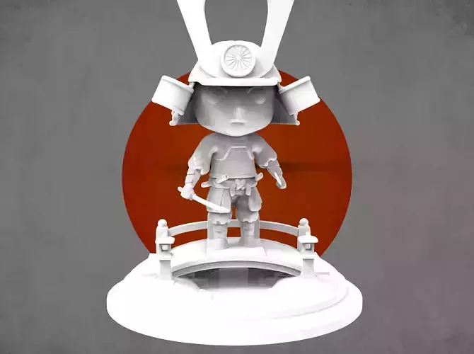 Mini samurai  Free 3D print model