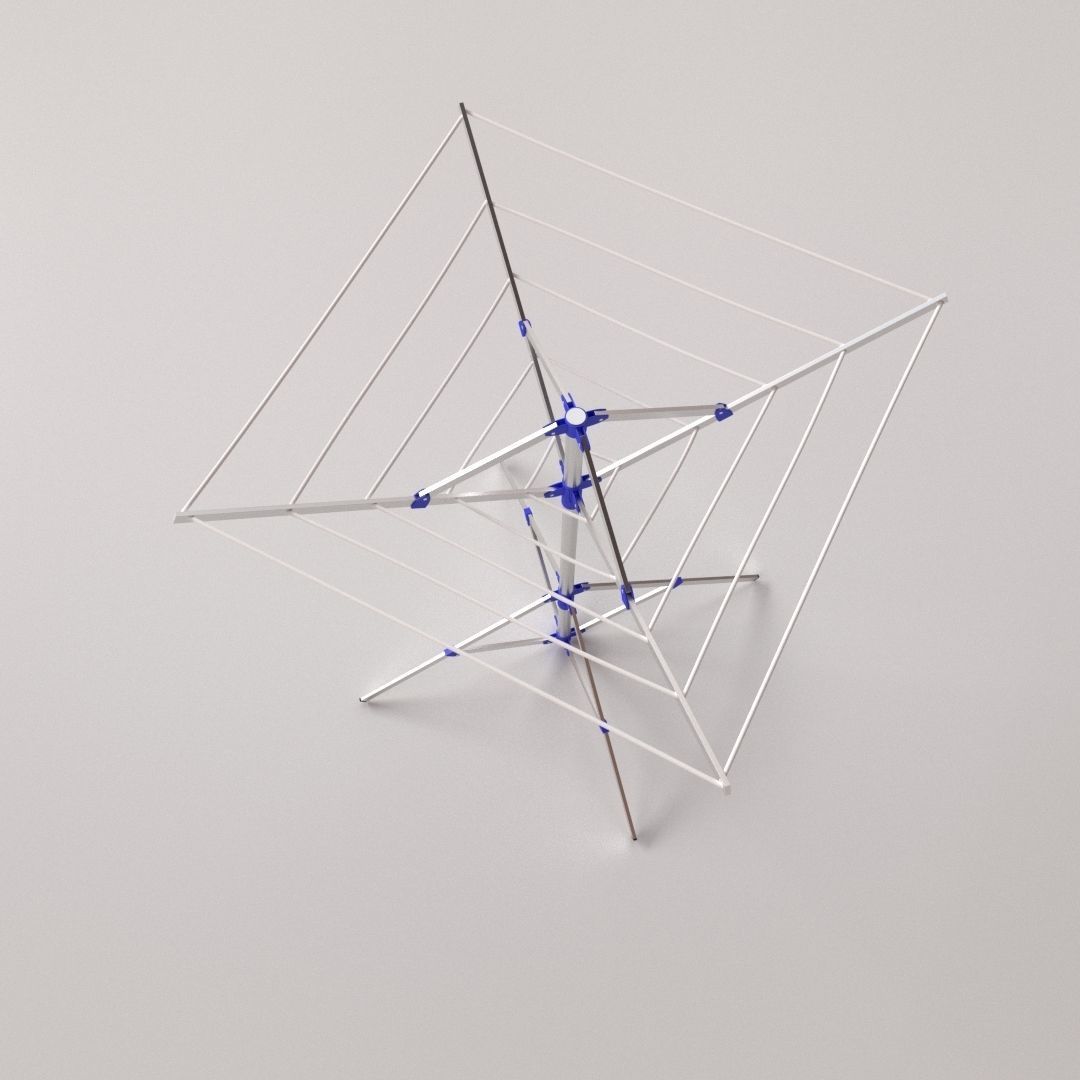 Portable Clothesline 3D model_1