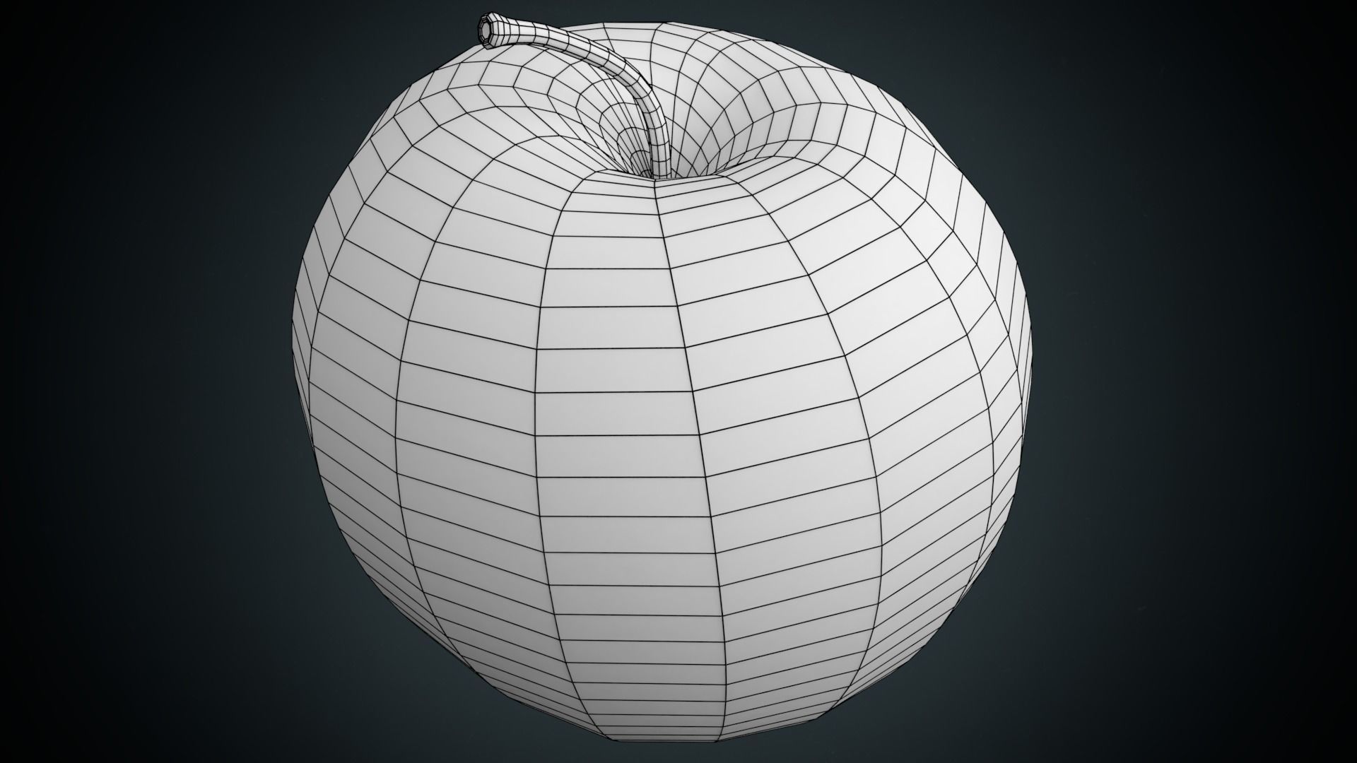 Apple Low-poly 3D model_9