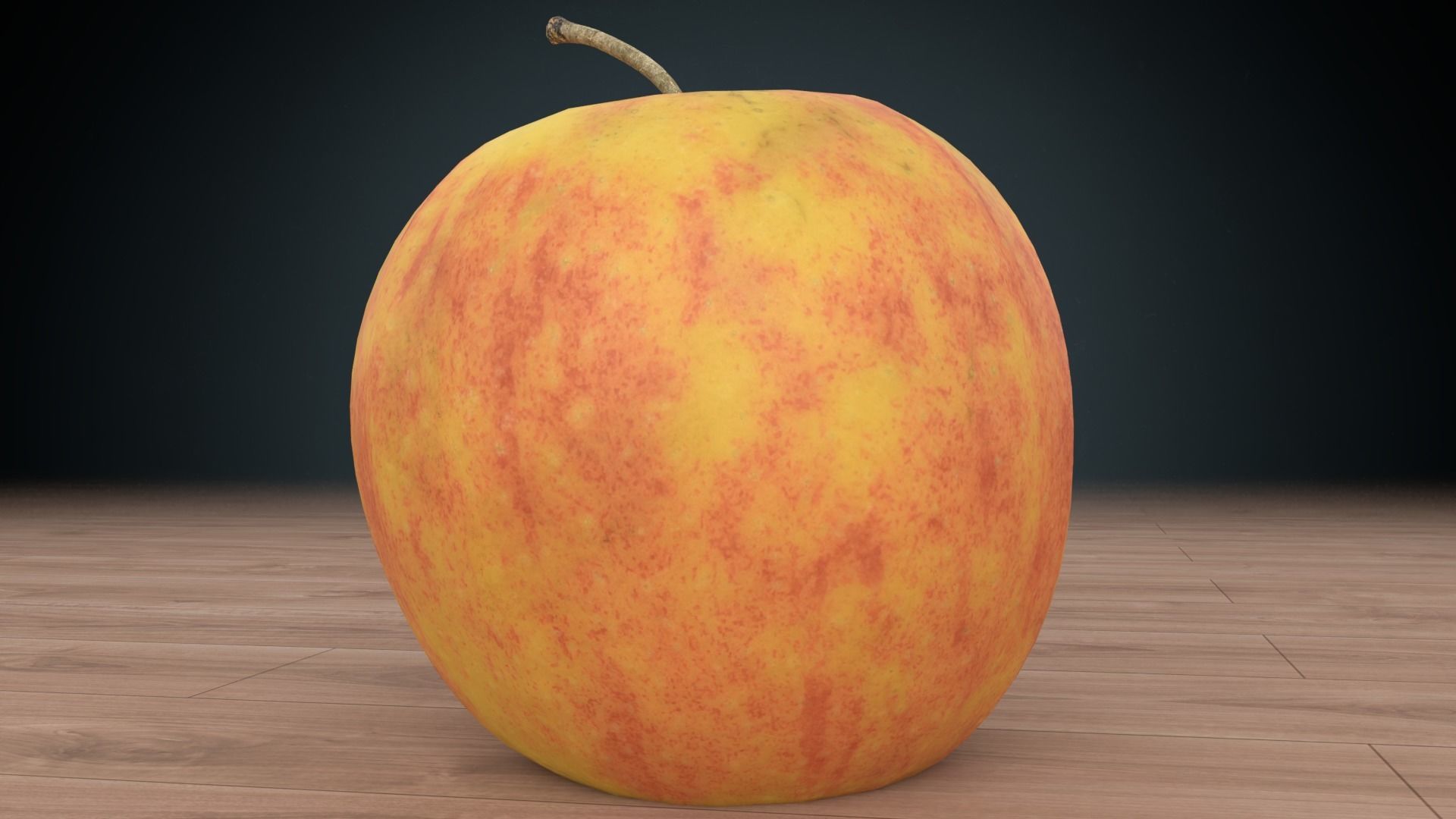 Apple Low-poly 3D model_4