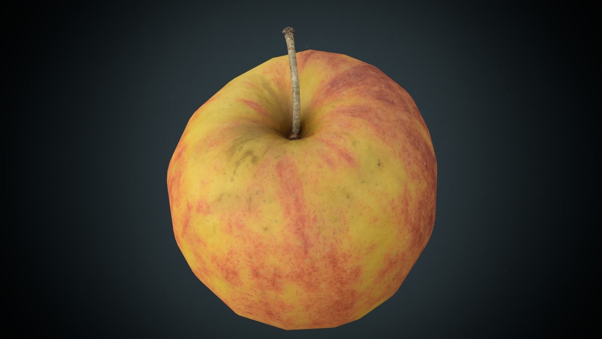 Apple Low-poly 3D model_3