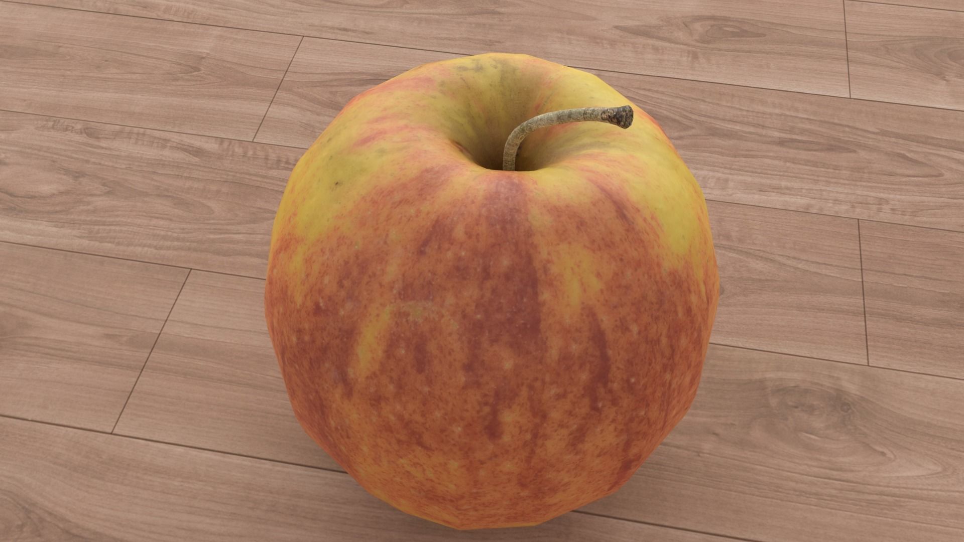 Apple Low-poly 3D model_1