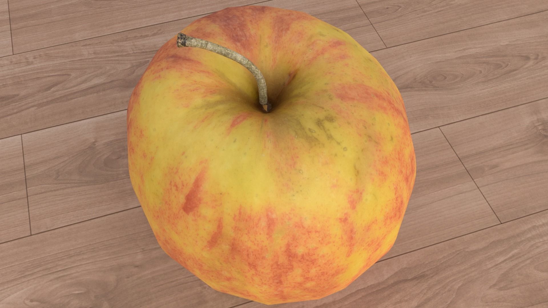 Apple Low-poly 3D model_2