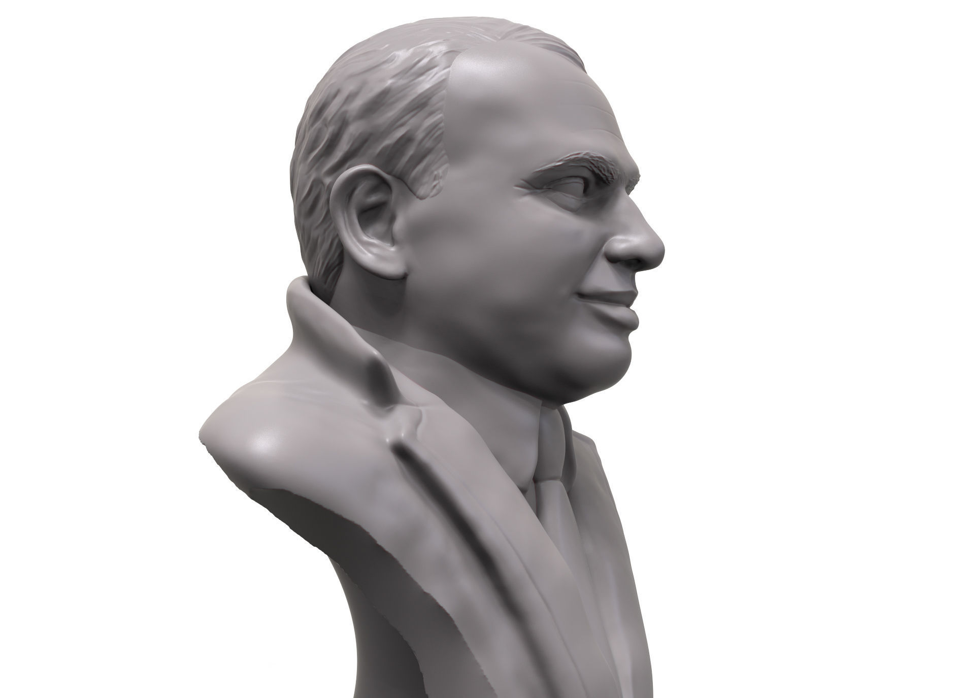 Al Capone 3D printable portrait sculpture 3D print model_7