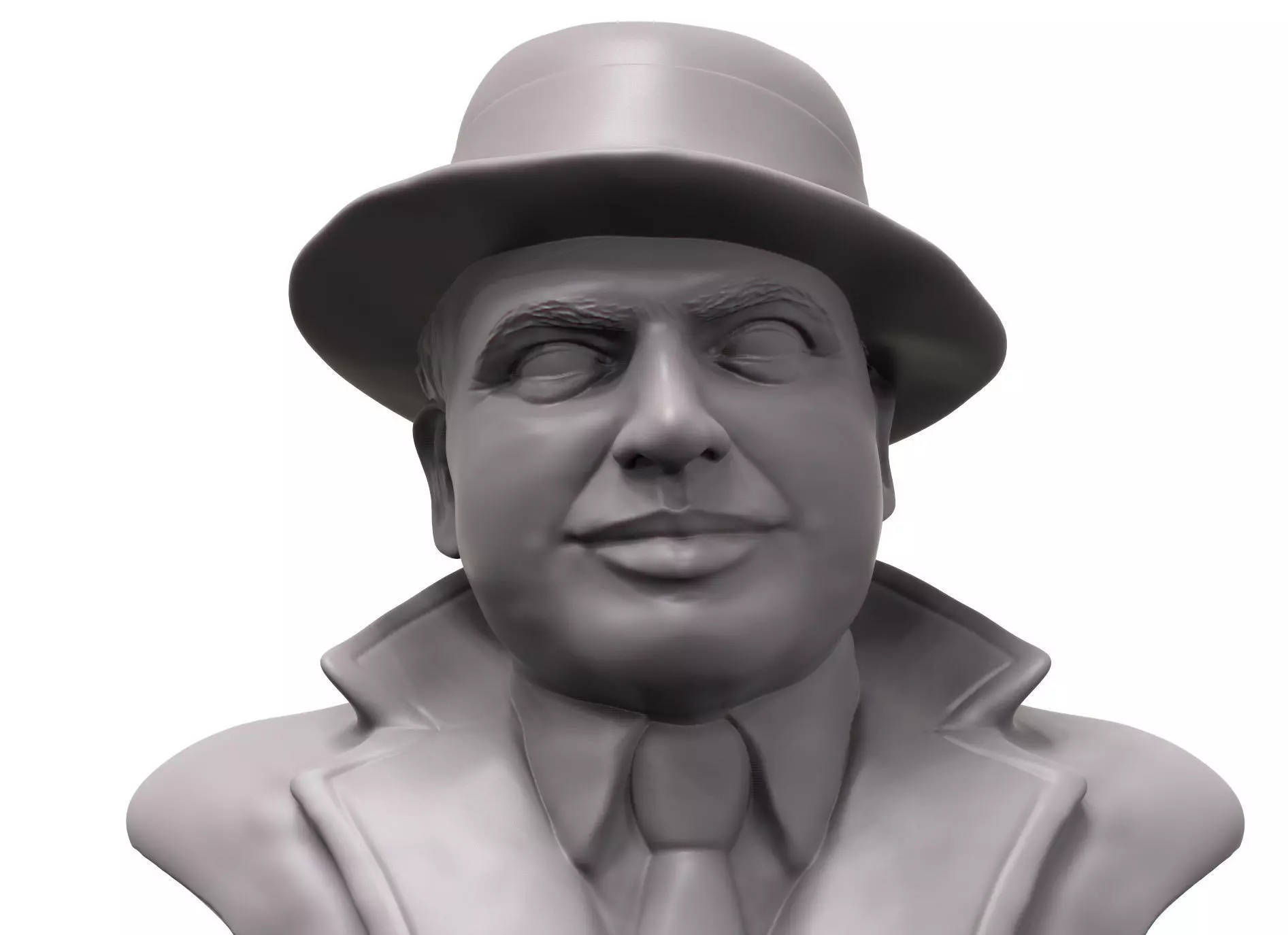 Al Capone 3D printable portrait sculpture 3D print model_0