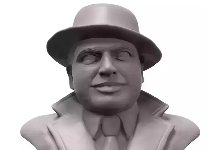 Al Capone 3D printable portrait sculpture  3D print model