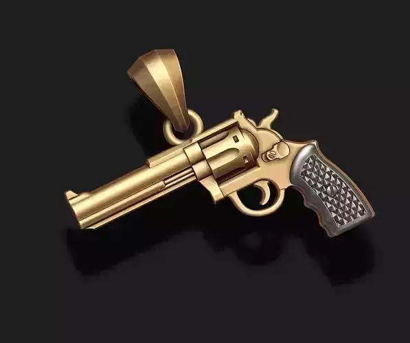 Gun Revolver pendant 3D print model