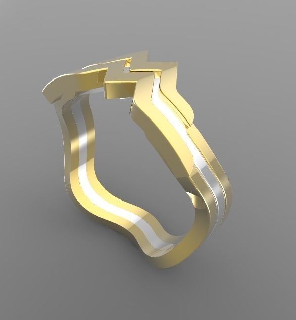 Wonder woman ring 3D print model_3