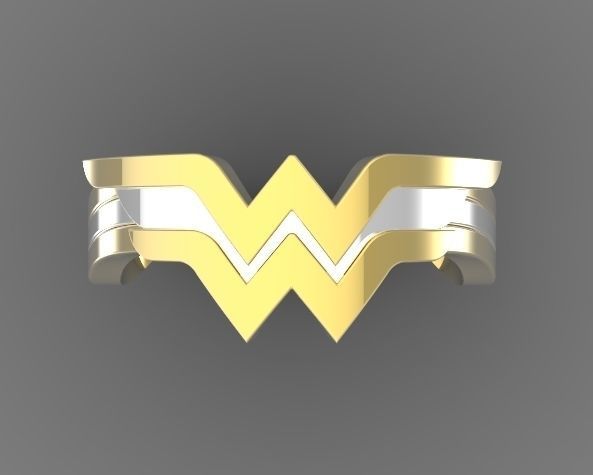 Wonder woman ring 3D print model_1