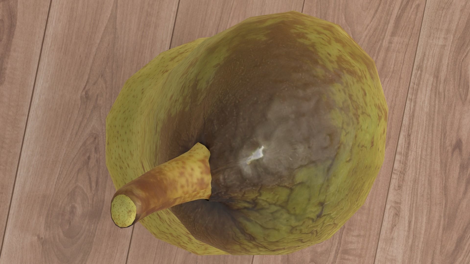 pear low poly Low-poly 3D model_4