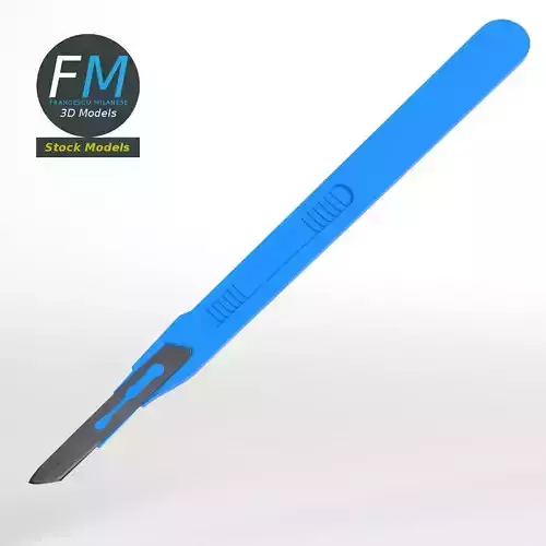 Disposable scalpel 1 3D model