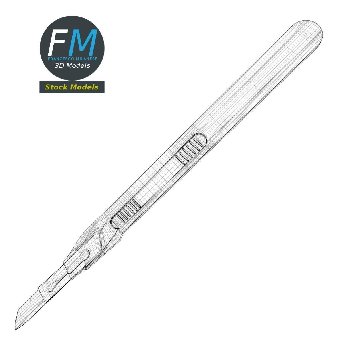 Disposable scalpel 1 3D model_8
