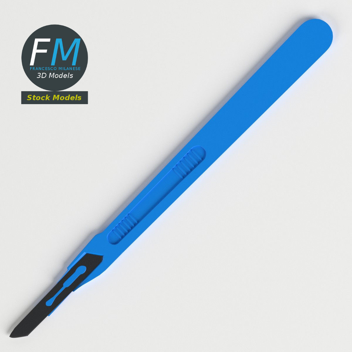 Disposable scalpel 1 3D model_6