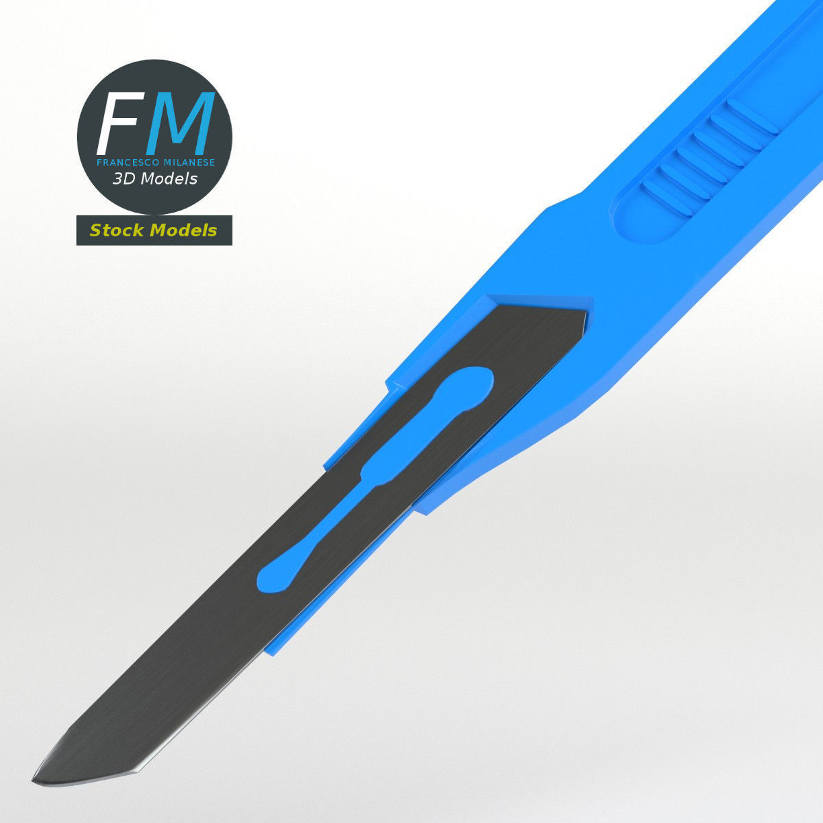 Disposable scalpel 1 3D model_4