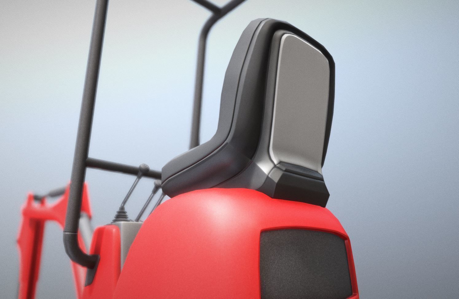 Mini-Excavator and - Rigged and Low-Poly Low-poly 3D model_14