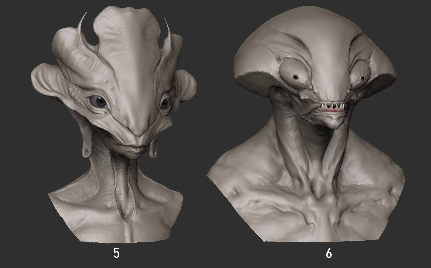Alien Head Pack Vol 01 3D model_3