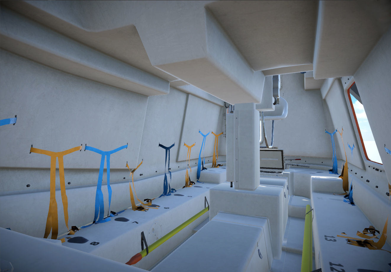 Life Boat 3D model Low-poly 3D model_8