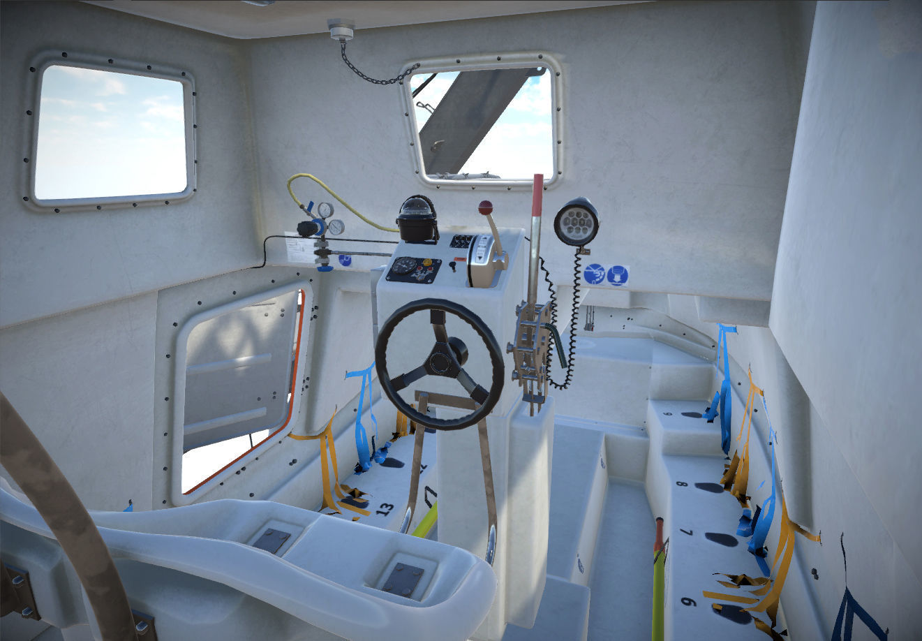 Life Boat 3D model Low-poly 3D model_7