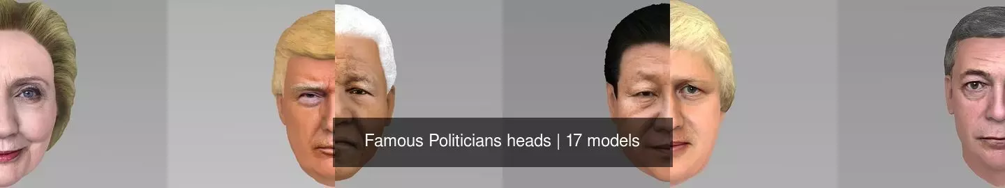 Famous Politicians heads 3D Model Collection_1