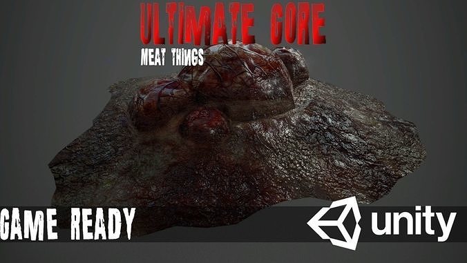 Ultimate Gore - PBR MeatThings Low-poly 3D model