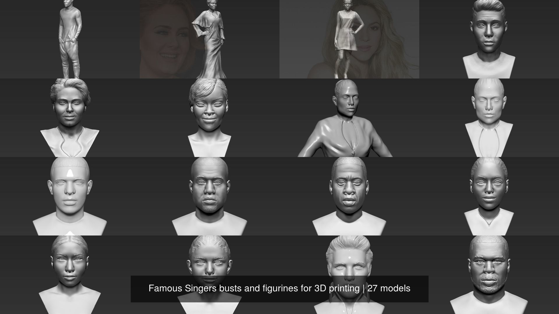 Famous Singers busts and figurines for 3D printing 3D Model Collection_14
