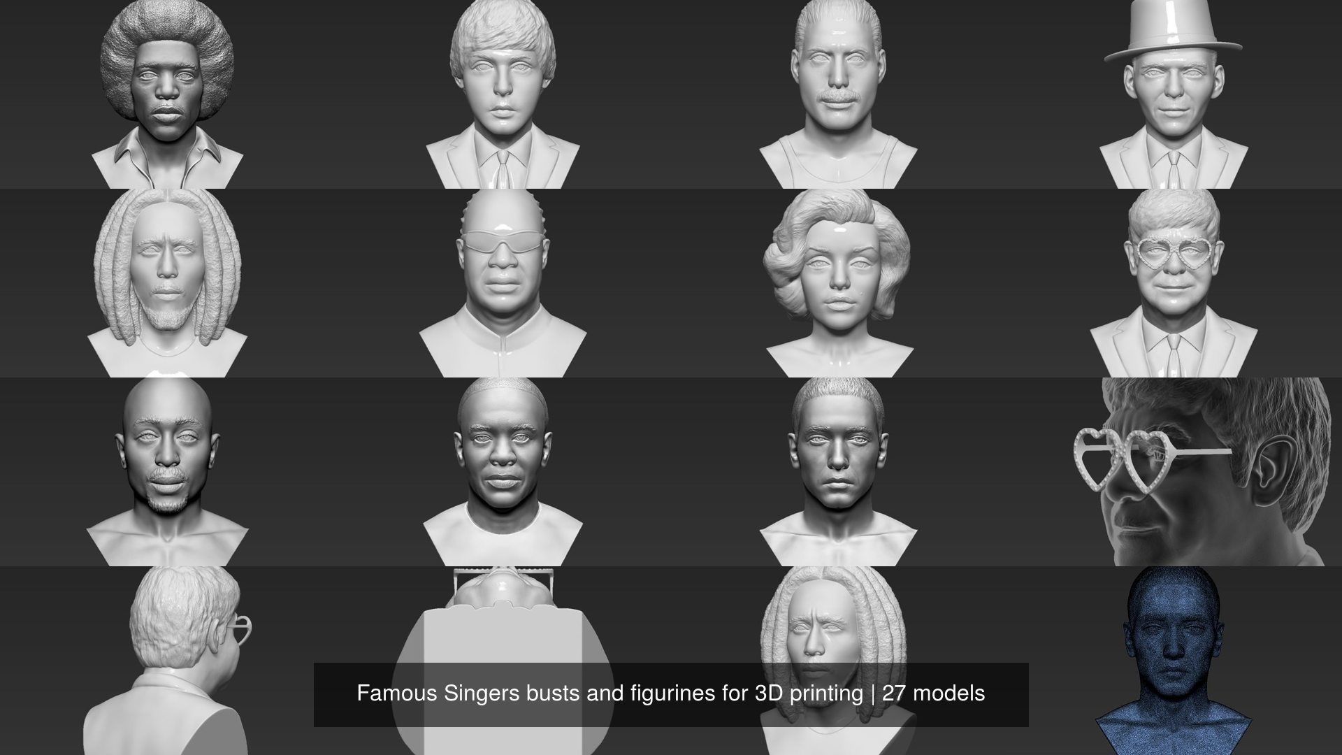 Famous Singers busts and figurines for 3D printing 3D Model Collection_20