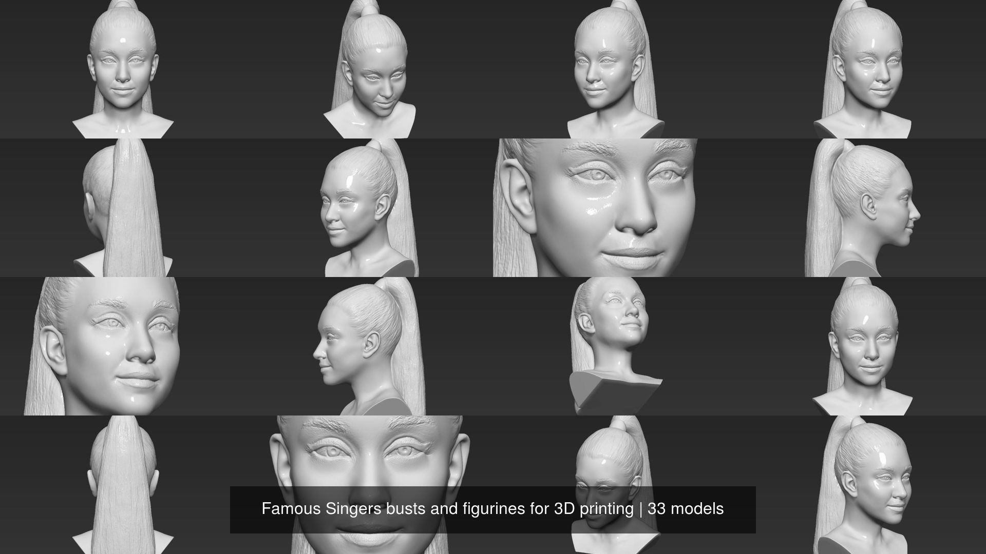 Famous Singers busts and figurines for 3D printing 3D Model Collection_12
