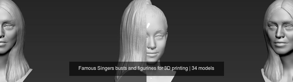 Famous Singers busts and figurines for 3D printing 3D Model Collection_13